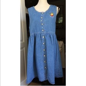 Vintage Winnie the Pooh denim button up dress